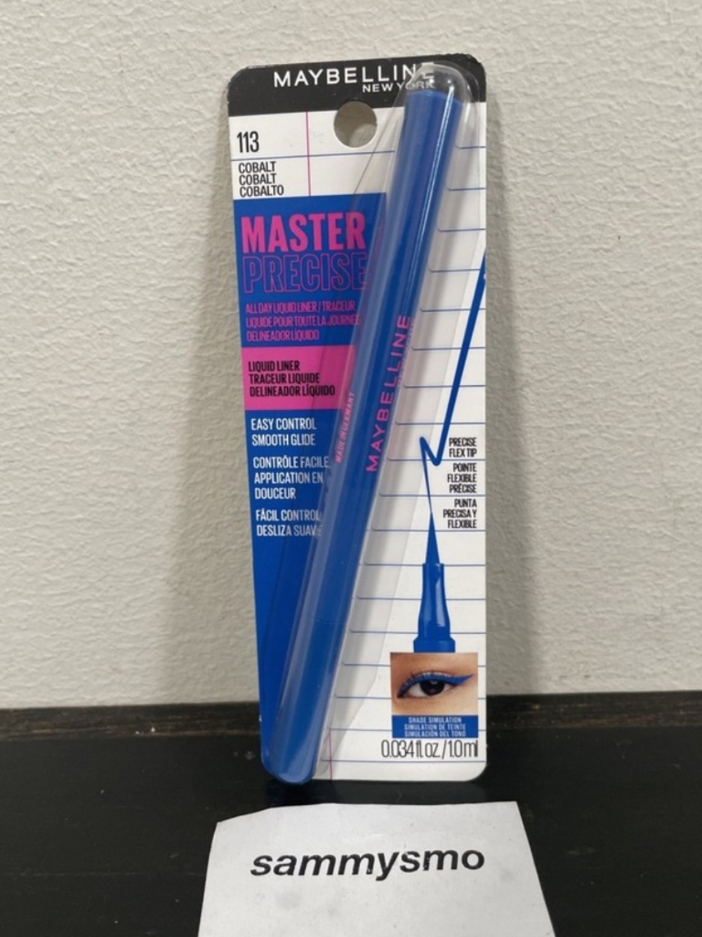 MAYBELLINE Master Precise All Day Liquid Eyeliner, 113 cobalt